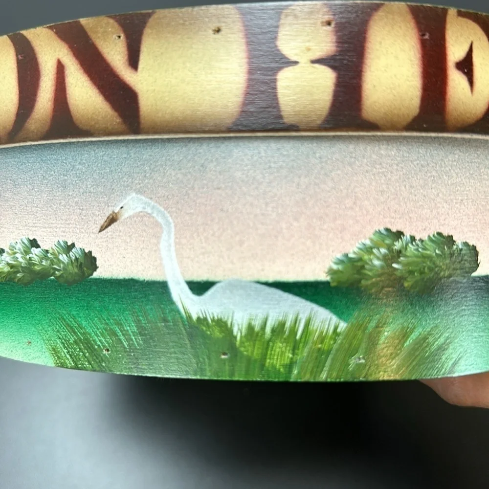 Artist Bellamy Jaubert Murphy Lighthouse Swan Water Scene‎ Bandbox Trinket Box